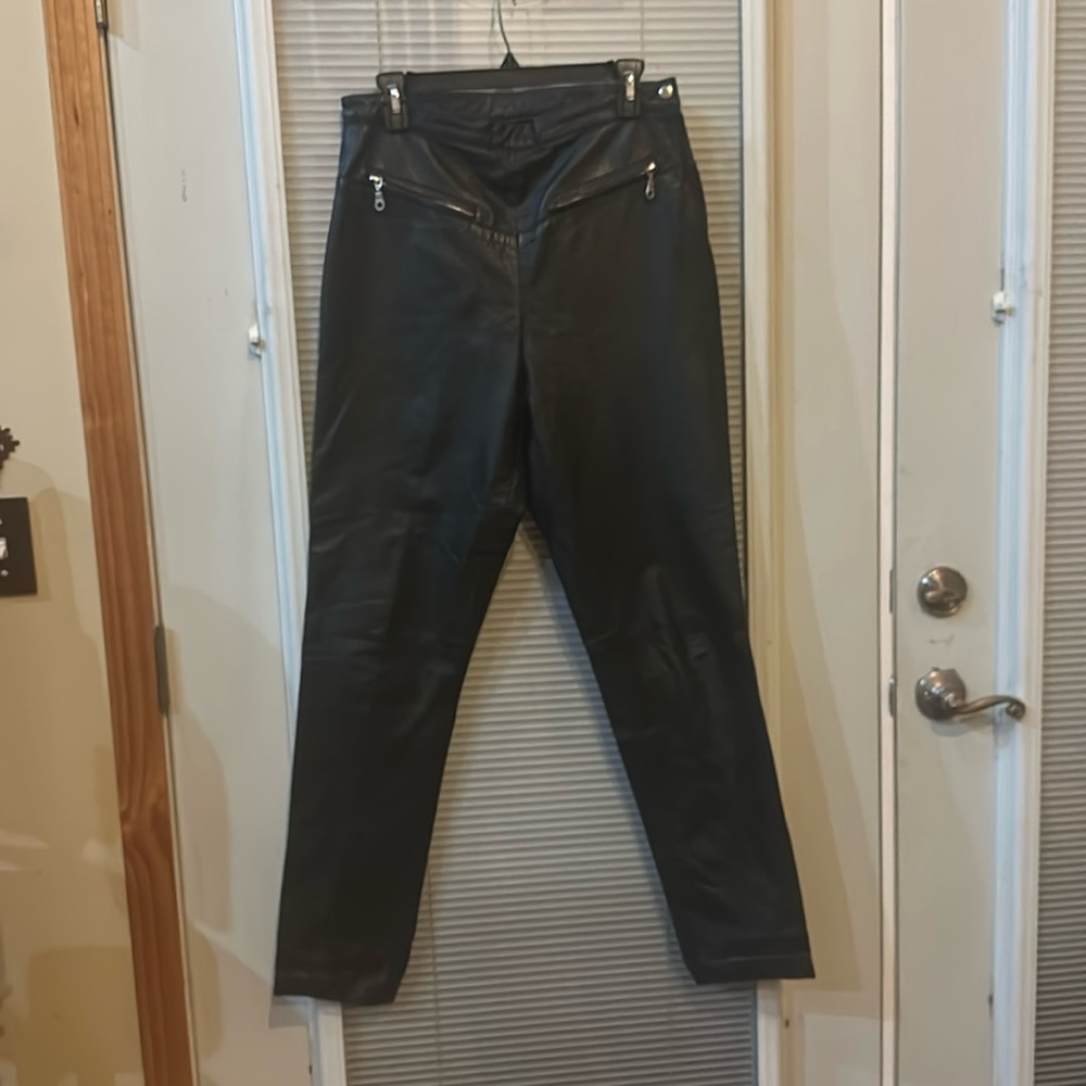 Sz 12 (8 10 ? ) LEATHER PANTS MS MAXIMA VINTAGE EUC